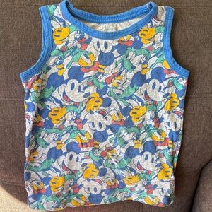 Disney Kids Tank Top with Mickey Mouse Print - Blue and Yellow